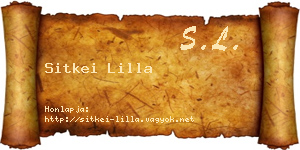 Sitkei Lilla névjegykártya